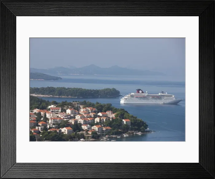 Framed Print : Cruise ships moored in port of Gruz, Dalmatia, Croatia, Europe Framed Print : Cruise ships moored in port of Gruz, Dalmatia, Croatia, Europe