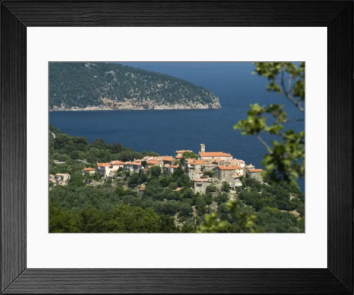 Framed Print : Beli village, Cres Island, Kvarner Gulf, Croatia, Adriatic, Europe