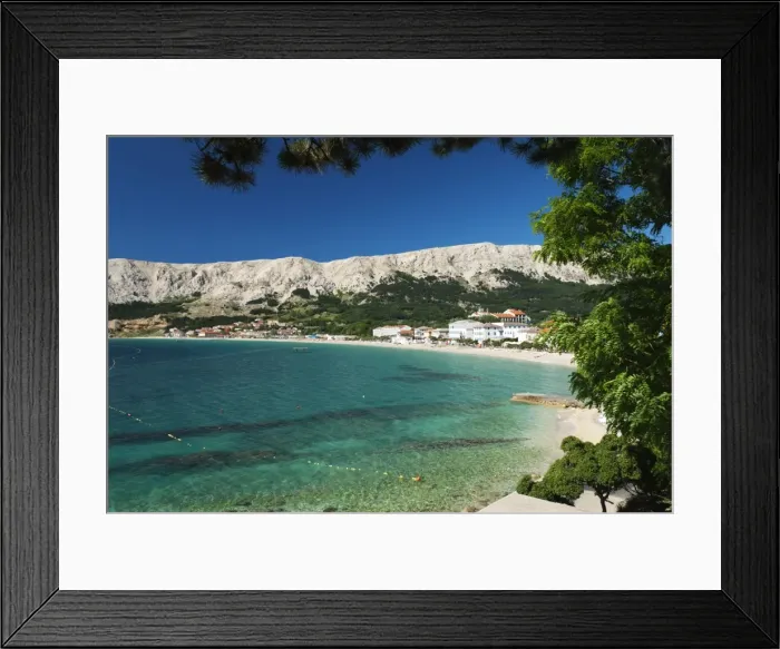 Framed Print : View over bay, Baska, Krk Island, Kvarner Gulf, Croatia, Adriatic, Europe Framed Print : View over bay, Baska, Krk Island, Kvarner Gulf, Croatia, Adriatic, Europe