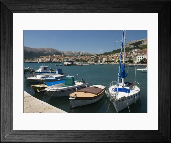 Framed Print : The harbour, Baska, Krk Island, Kvarner Gulf, Croatia, Adriatic, Europe Framed Print : The harbour, Baska, Krk Island, Kvarner Gulf, Croatia, Adriatic, Europe
