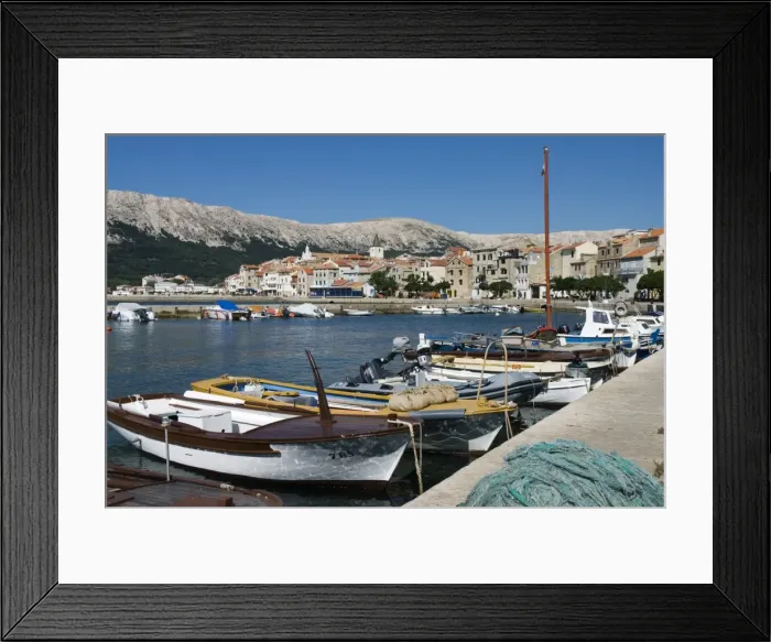 Framed Print : Baska, Krk Island, Kvarner Gulf, Croatia, Adriatic, Europe Framed Print : Baska, Krk Island, Kvarner Gulf, Croatia, Adriatic, Europe