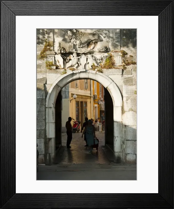 Framed Print : Old town gate, Zadar, Zadar county, Dalmatia region, Croatia, Europe Framed Print : Old town gate, Zadar, Zadar county, Dalmatia region, Croatia, Europe