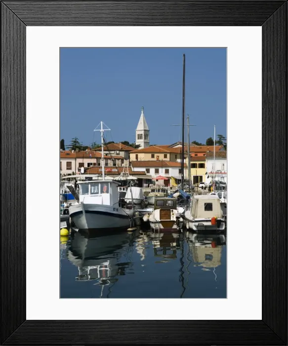 Framed Print : Harbour and Venetian style campanile, Novigrad (Cittanova), Istria, Croatia, Adriatic, Europe Framed Print : Harbour and Venetian style campanile, Novigrad (Cittanova), Istria, Croatia, Adriatic, Europe