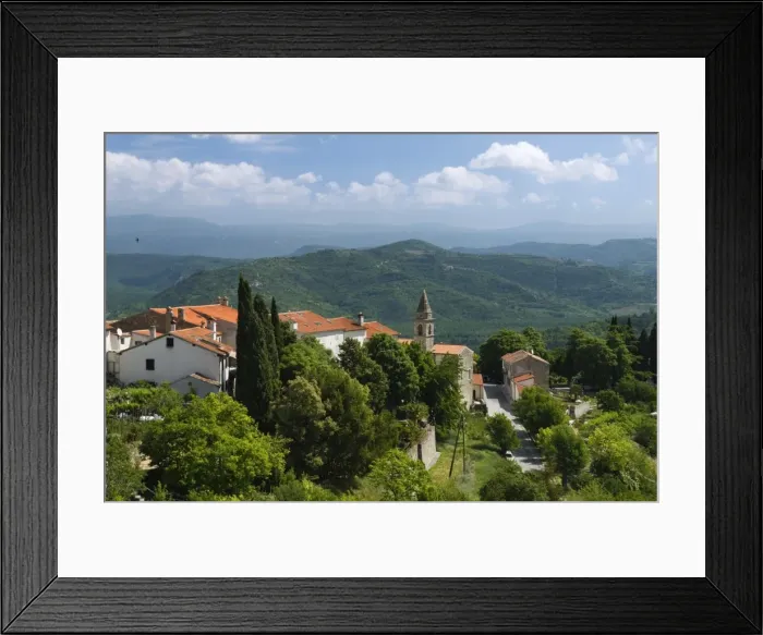 Framed Print : View from town walls, Motovun, Istria, Croatia, Europe Framed Print : View from town walls, Motovun, Istria, Croatia, Europe