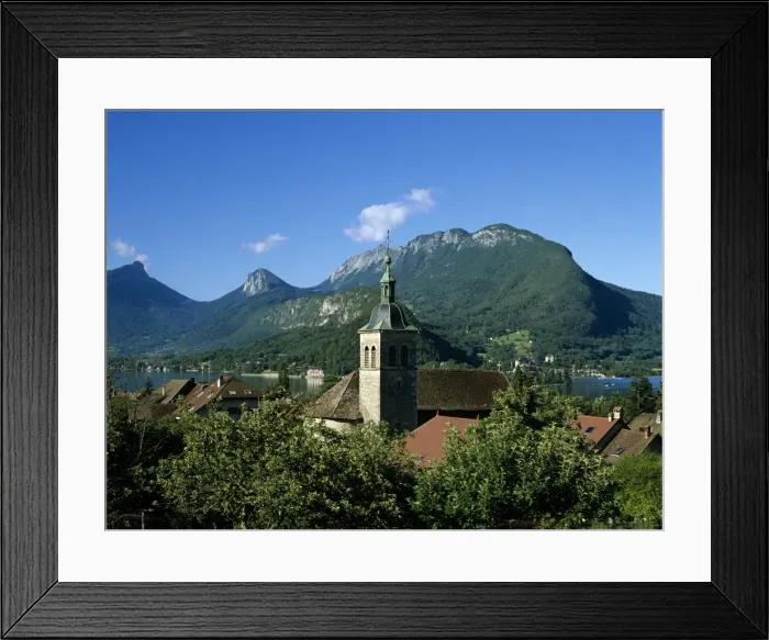 Framed Print : View over village, Talloires, Lake Annecy, Rhone Alpes, France, Europe Framed Print : View over village, Talloires, Lake Annecy, Rhone Alpes, France, Europe