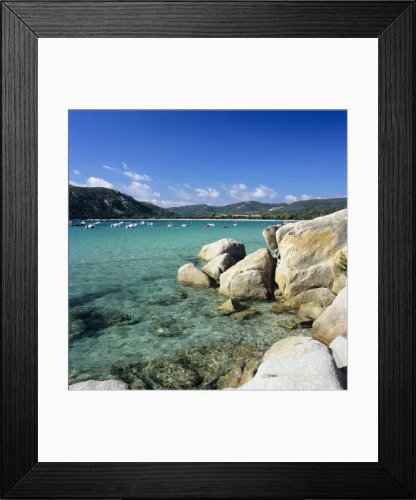 Framed Print : Plage de Santa Giulia, South East Corsica, Corsica, France, Mediterranean, Europe Framed Print : Plage de Santa Giulia, South East Corsica, Corsica, France, Mediterranean, Europe