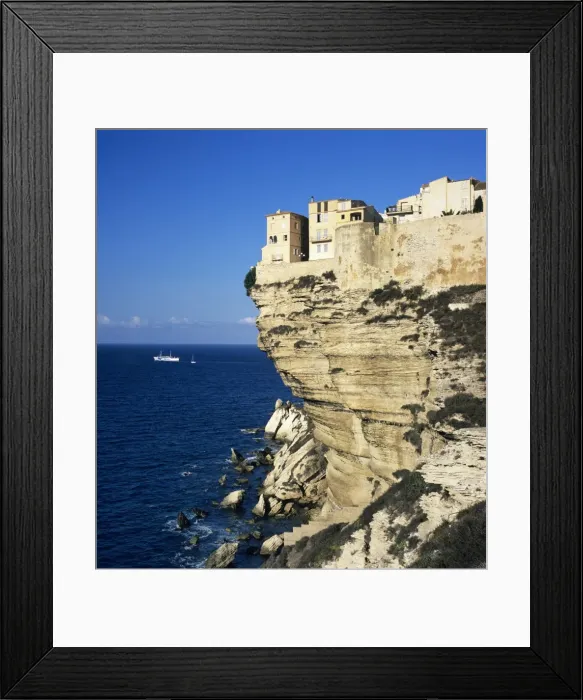 Framed Print : Haute Ville on cliff edge, Bonifacio, South Corsica, Corsica, France, Mediterranean, Europe Framed Print : Haute Ville on cliff edge, Bonifacio, South Corsica, Corsica, France, Mediterranean, Europe
