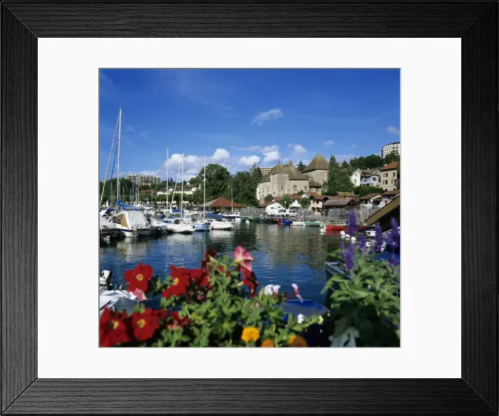 Framed Print : View over harbour, Thonon-Les-Bains, Lake Geneva (Lac Leman), Rhone Alpes, France, Europe Framed Print : View over harbour, Thonon-Les-Bains, Lake Geneva (Lac Leman), Rhone Alpes, France, Europe