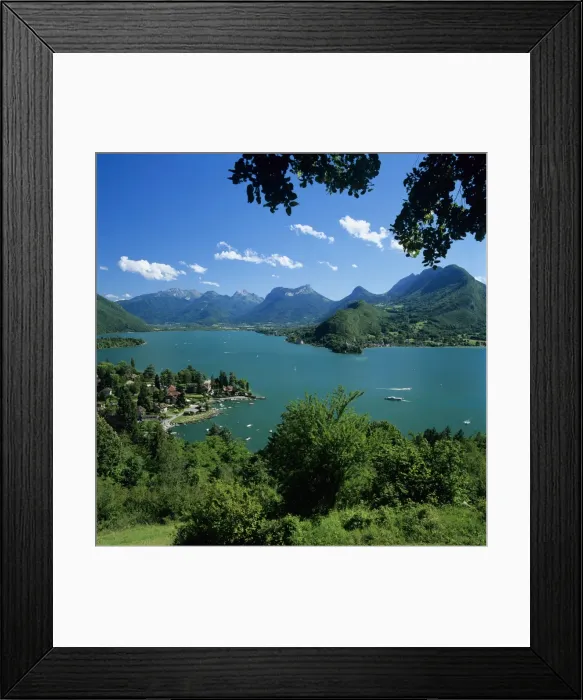 Framed Print : View over village and Lake Annecy, Talloires, Lake Annecy, Rhone Alpes, France, Europe Framed Print : View over village and Lake Annecy, Talloires, Lake Annecy, Rhone Alpes, France, Europe