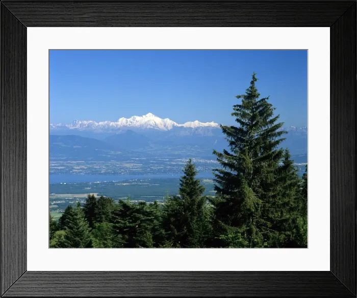 Framed Print : Mont Blanc range viewed from Col de la Faucille, near Gex, Rhone Alpes, France, Europe Framed Print : Mont Blanc range viewed from Col de la Faucille, near Gex, Rhone Alpes, France, Europe