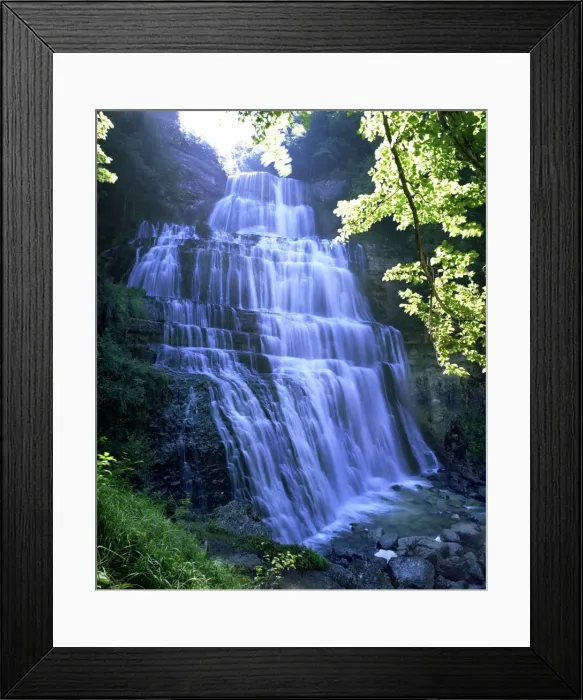 Framed Print : Eventail waterfall, Cascades du Herisson, near Ilay, Jura, Franche Comte, France, Europe
