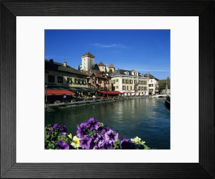 Framed Print : Canal side restaurants below the Chateau, Annecy, Lake Annecy, Rhone Alpes, France, Europe Framed Print : Canal side restaurants below the Chateau, Annecy, Lake Annecy, Rhone Alpes, France, Europe