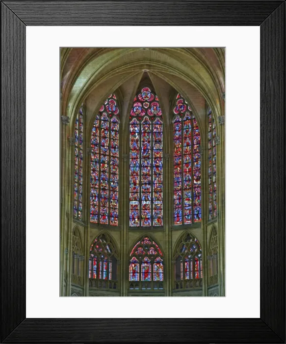 Framed Print : The beautiful stained glass windows at the end of the nave in St. Gatien cathedral, Tours, Indre-et-Loire, Loire Valley, Centre, France, Europe Framed Print : The beautiful stained glass windows at the end of the nave in St. Gatien cathedral, Tours, Indre-et-Loire, Loire Valley, Centre, France, Europe