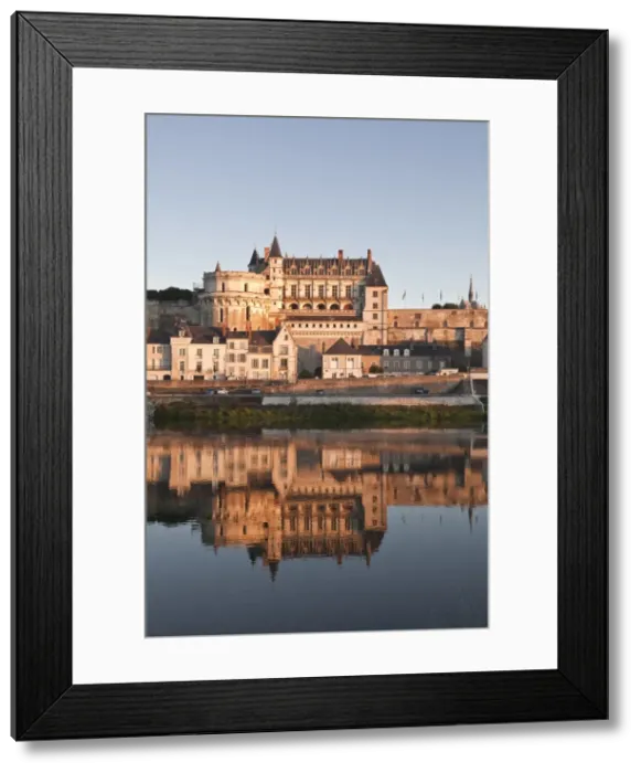 Framed Print : The chateau of Amboise, UNESCO World Heritage Site, reflecting in the waters of the River Loire, Amboise, Indre-et-Loire, Loire Valley, Centre, France, Europe Framed Print : The chateau of Amboise, UNESCO World Heritage Site, reflecting in the waters of the River Loire, Amboise, Indre-et-Loire, Loire Valley, Centre, France, Europe