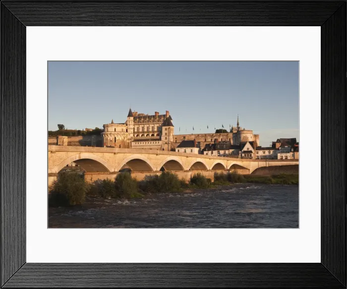 Framed Print : Looking across the River Loire to the chateau at Amboise, UNESCO World Heritage Site, Indre-et-Loire, Loire Valley, Centre, France, Europe Framed Print : Looking across the River Loire to the chateau at Amboise, UNESCO World Heritage Site, Indre-et-Loire, Loire Valley, Centre, France, Europe