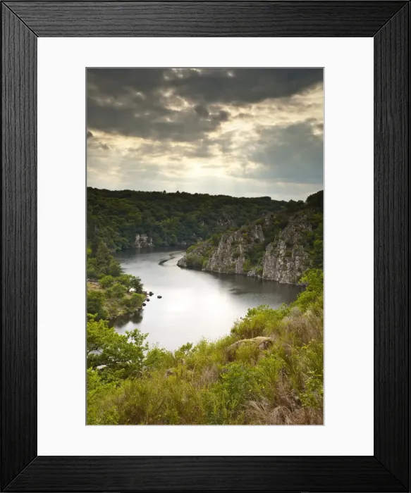 Framed Print : Deep gorges in the River Creuse near to Crozant, Creuse, Limousin, France, Europe Framed Print : Deep gorges in the River Creuse near to Crozant, Creuse, Limousin, France, Europe