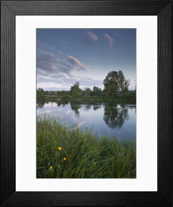Framed Print : Low light and reflections across the River Cher near Villefranche-sur-Cher, Centre, France, Europe Framed Print : Low light and reflections across the River Cher near Villefranche-sur-Cher, Centre, France, Europe