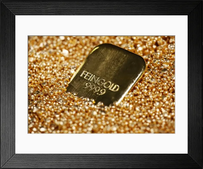 Framed Print : Gold ingot, Frankfurt, Germany, Europe Framed Print : Gold ingot, Frankfurt, Germany, Europe