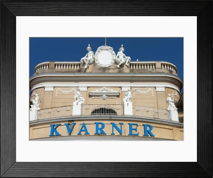 Framed Print : Facade of the Kvarner Hotel, Opatija, Kvarner Gulf, Croatia, Europe Framed Print : Facade of the Kvarner Hotel, Opatija, Kvarner Gulf, Croatia, Europe
