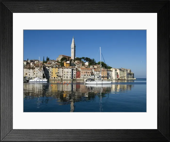 Framed Print : Old Town and St. Euphemias Church, Rovinj, Istria, Croatia, Adriatic, Europe Framed Print : Old Town and St. Euphemias Church, Rovinj, Istria, Croatia, Adriatic, Europe