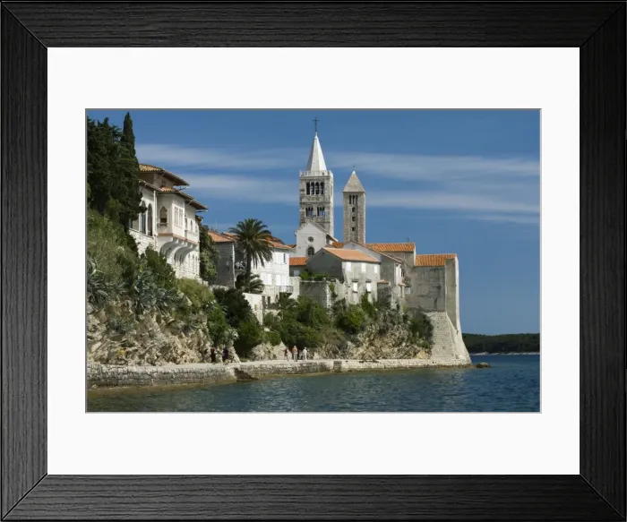 Framed Print : View of old town and campaniles, Rab Town, Rab Island, Kvarner Gulf, Croatia, Adriatic, Europe Framed Print : View of old town and campaniles, Rab Town, Rab Island, Kvarner Gulf, Croatia, Adriatic, Europe