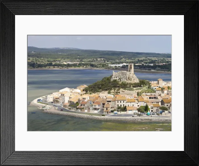 Framed Print : View of the watchtower at Gruissan in Languedoc-Roussillon, France, Europe Framed Print : View of the watchtower at Gruissan in Languedoc-Roussillon, France, Europe