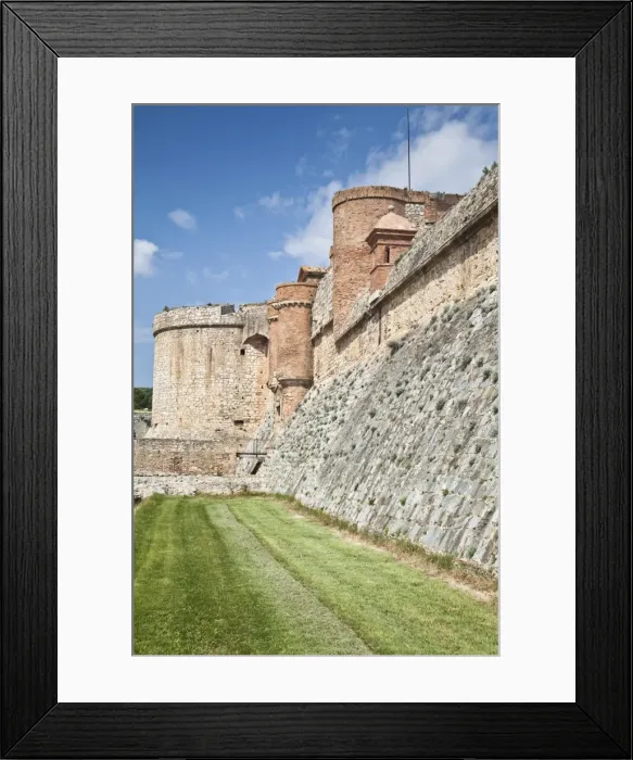 Framed Print : Interior ramparts of Salses-le-Chateau in Languedoc-Roussillon, France, Europe Framed Print : Interior ramparts of Salses-le-Chateau in Languedoc-Roussillon, France, Europe