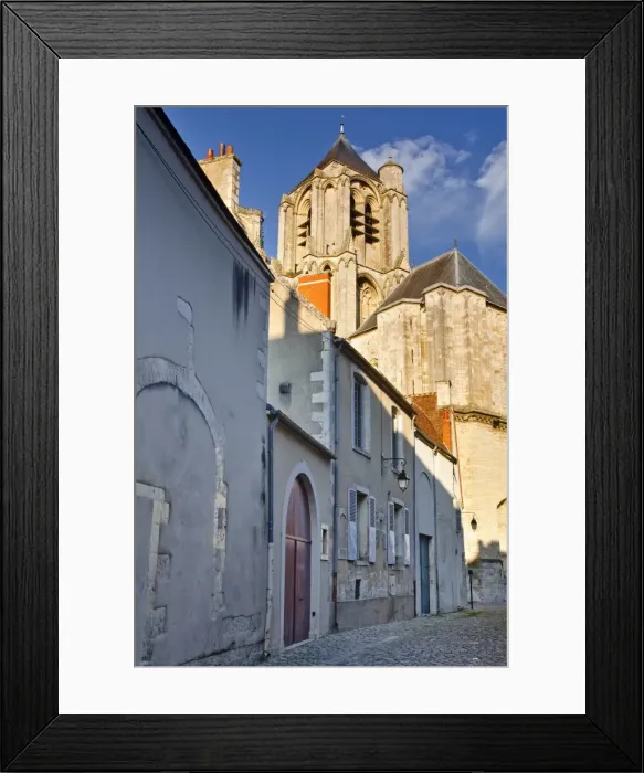 Framed Print : Looking down a street towards St. Etienne cathedral, UNESCO World Heritage Site, Bourges, Cher, Centre, France, Europe Framed Print : Looking down a street towards St. Etienne cathedral, UNESCO World Heritage Site, Bourges, Cher, Centre, France, Europe