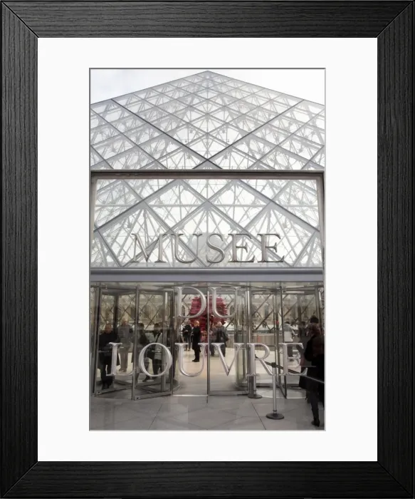 Framed Print : The Pyramid entrance to the Louvre, Paris, France, Europe