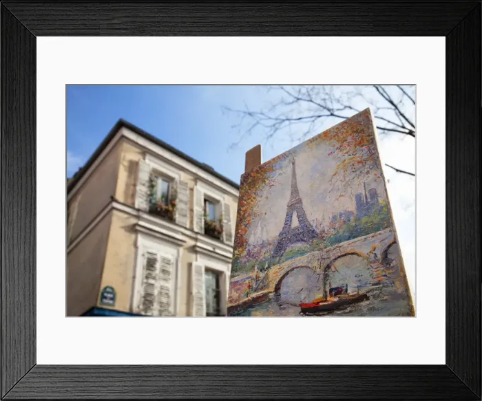 Framed Print : Painting for sale in the Place du Tertre, Montmartre, Paris, France, Europe Framed Print : Painting for sale in the Place du Tertre, Montmartre, Paris, France, Europe