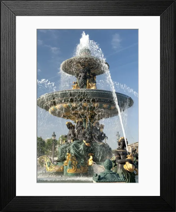 Framed Print : Fountain at Place de la Concorde, Paris, France, Europe Framed Print : Fountain at Place de la Concorde, Paris, France, Europe