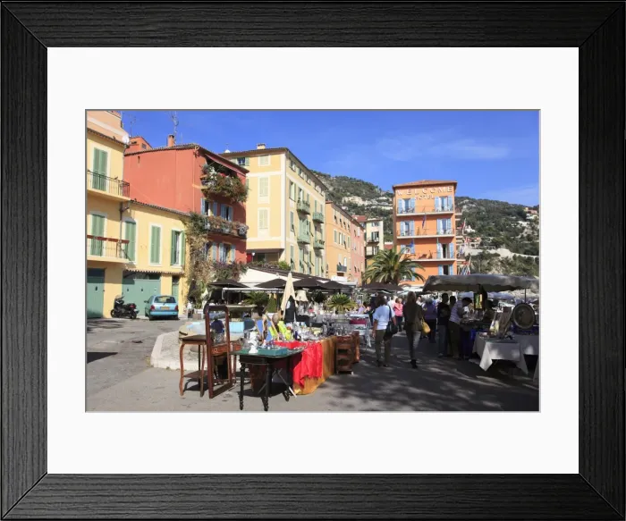 Framed Print : Flea Market, Villefranche sur Mer, Alpes Maritimes, Cote d Azur, French Riviera, Provence, France, Europe Framed Print : Flea Market, Villefranche sur Mer, Alpes Maritimes, Cote d Azur, French Riviera, Provence, France, Europe