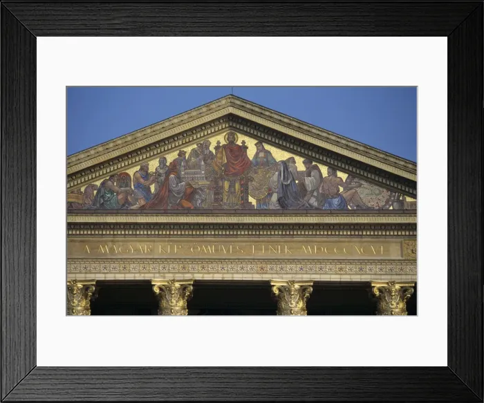 Framed Print : Mosaic of St. Stephen on front of the Art Exhibition Hall, Heroes Square, Budapest, Hungary, Europe Framed Print : Mosaic of St. Stephen on front of the Art Exhibition Hall, Heroes Square, Budapest, Hungary, Europe