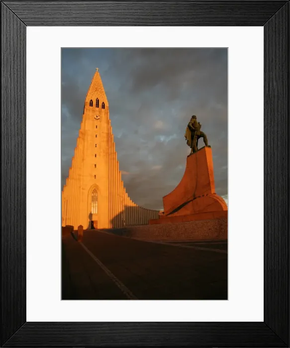 Framed Print : Cathedral in Reykjavik, Iceland, Polar Regions Framed Print : Cathedral in Reykjavik, Iceland, Polar Regions
