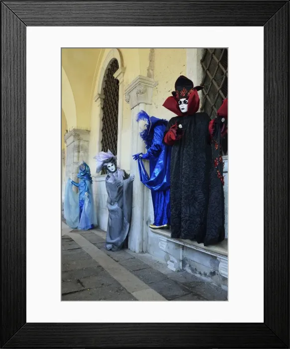 Framed Print : Masked figures in costume at the 2012 Carnival, Venice, Veneto, Italy, Europe Framed Print : Masked figures in costume at the 2012 Carnival, Venice, Veneto, Italy, Europe