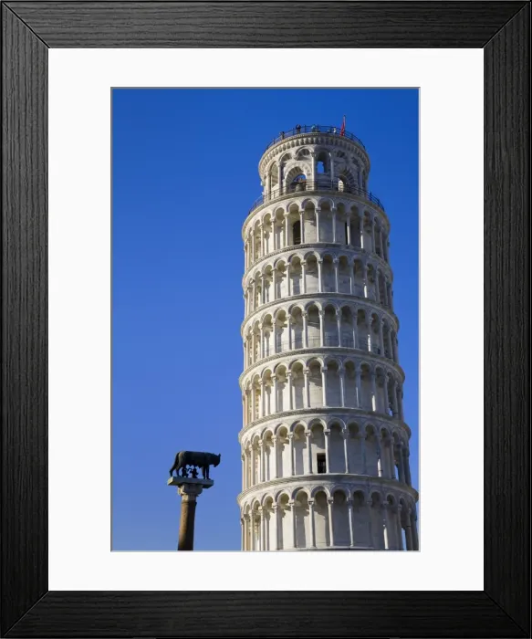 Framed Print : Leaning Tower and statue of Romulus and Remus, Pisa, UNESCO World Heritage Site, Tuscany, Italy, Europe Framed Print : Leaning Tower and statue of Romulus and Remus, Pisa, UNESCO World Heritage Site, Tuscany, Italy, Europe