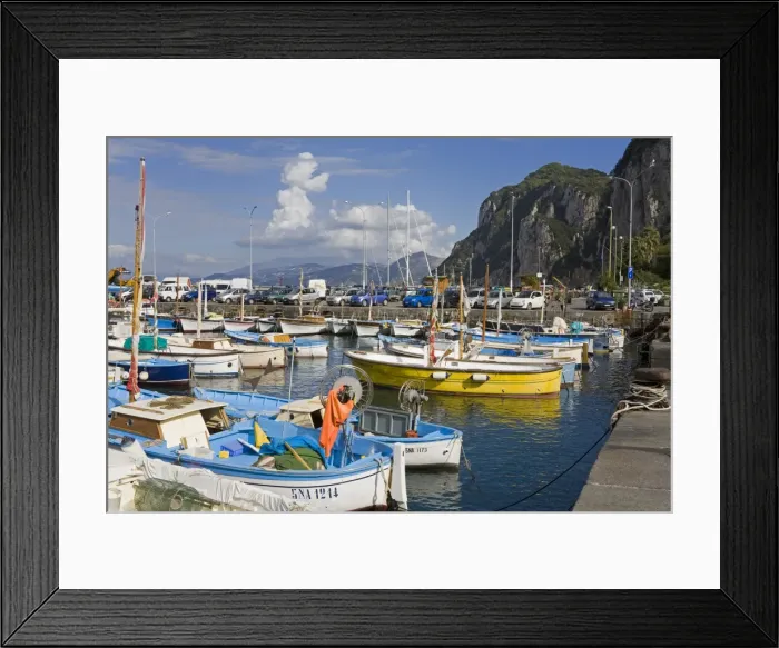 Framed Print : Fishing boats in the Port of Marina Grande, Capri Island, Bay of Naples, Campania, Italy, Europe Framed Print : Fishing boats in the Port of Marina Grande, Capri Island, Bay of Naples, Campania, Italy, Europe