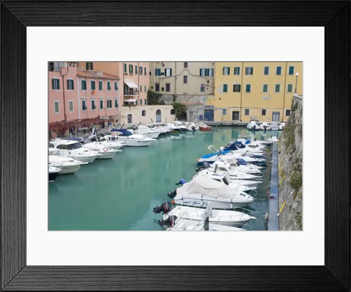 Framed Print : Royal Canal in the Port of Livorno, Tuscany, Italy, Europe Framed Print : Royal Canal in the Port of Livorno, Tuscany, Italy, Europe