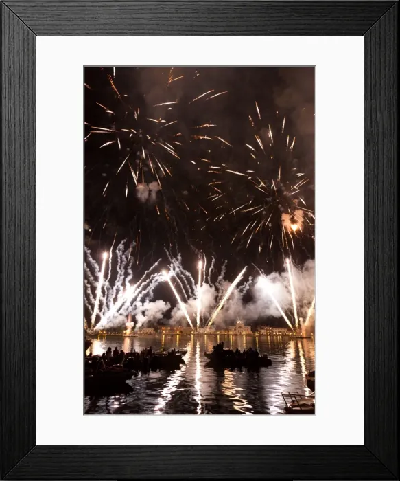Framed Print : The amazing fireworks display during the night of Redentore celebration in the basin of St. Mark, Venice, Veneto, Italy, Europe Framed Print : The amazing fireworks display during the night of Redentore celebration in the basin of St. Mark, Venice, Veneto, Italy, Europe
