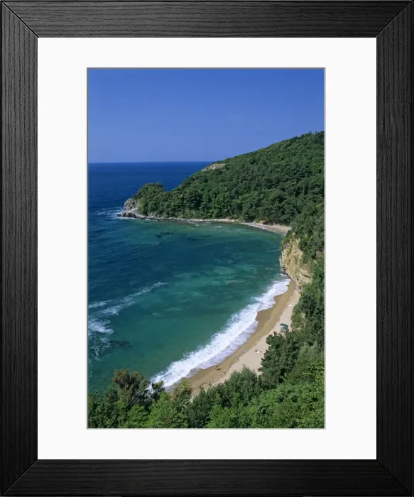 Framed Print : Secluded beach near the Old Town, Town Beach, Budva, The Budva Riviera, Montenegro, Europe Framed Print : Secluded beach near the Old Town, Town Beach, Budva, The Budva Riviera, Montenegro, Europe