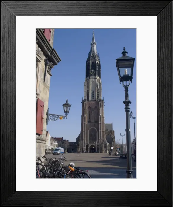 Framed Print : View of the Nieuwe Kerk (New Church) on the Market Square, Delft, Netherlands, Europe Framed Print : View of the Nieuwe Kerk (New Church) on the Market Square, Delft, Netherlands, Europe