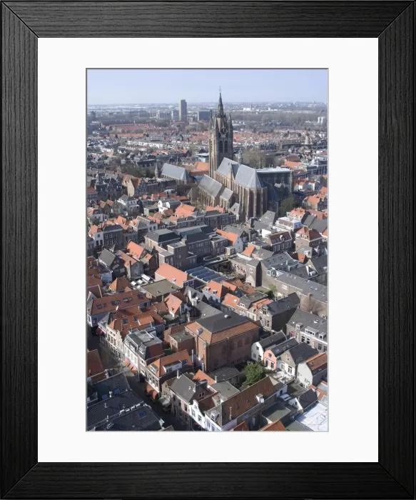 Framed Print : View over the city and the Oude Kerk (Old Church) from the viewing platform of the Nieuwe Kerk (New Church), Delft, Netherlands, Europe Framed Print : View over the city and the Oude Kerk (Old Church) from the viewing platform of the Nieuwe Kerk (New Church), Delft, Netherlands, Europe