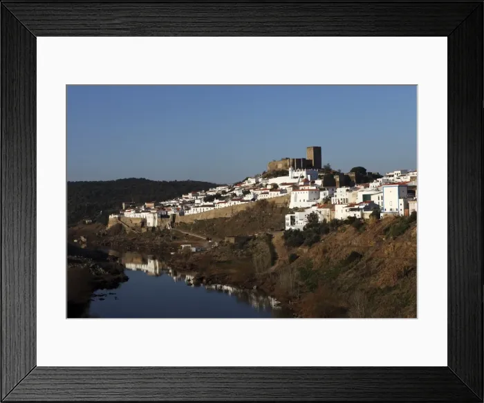 Framed Print : The 13th century and medieval walled city of Mertola, which has a long Islamic history, by the Guadiana River, Alentejo, Portugal, Europe Framed Print : The 13th century and medieval walled city of Mertola, which has a long Islamic history, by the Guadiana River, Alentejo, Portugal, Europe