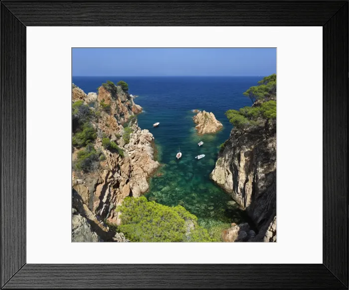 Framed Print : Secluded cove, Aiguaxelida, near Palafrugell, Costa Brava, Catalonia, Spain, Mediterranean, Europe Framed Print : Secluded cove, Aiguaxelida, near Palafrugell, Costa Brava, Catalonia, Spain, Mediterranean, Europe