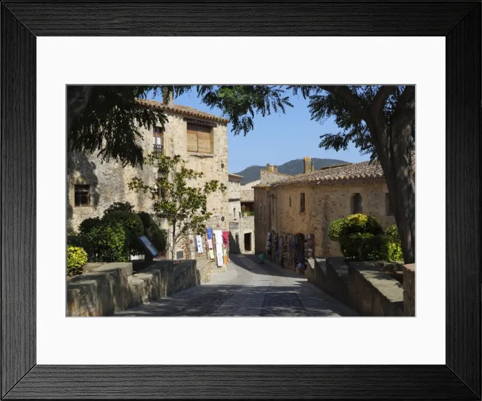 Framed Print : Boutiques in old town, Pals, Costa Brava, Catalonia, Spain, Europe Framed Print : Boutiques in old town, Pals, Costa Brava, Catalonia, Spain, Europe