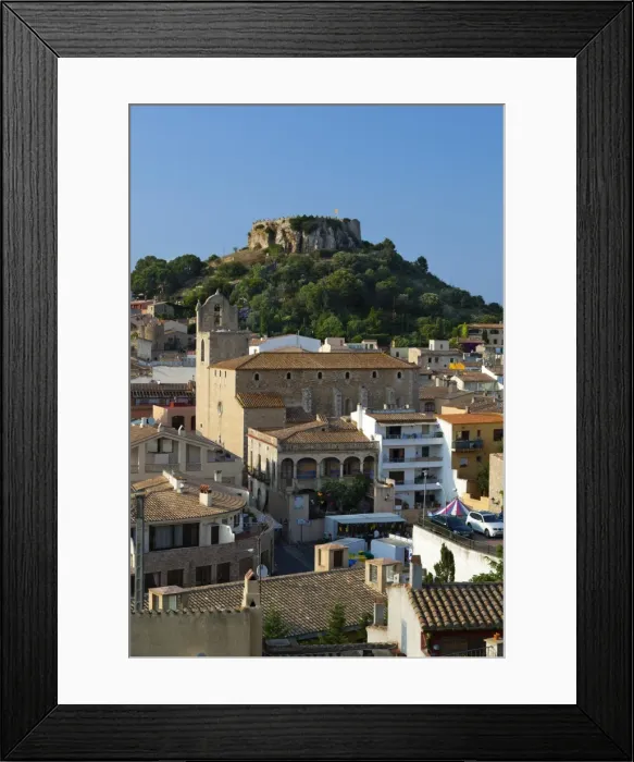 Framed Print : Ruined castle above old town, Begur, Costa Brava, Catalonia, Spain, Europe Framed Print : Ruined castle above old town, Begur, Costa Brava, Catalonia, Spain, Europe
