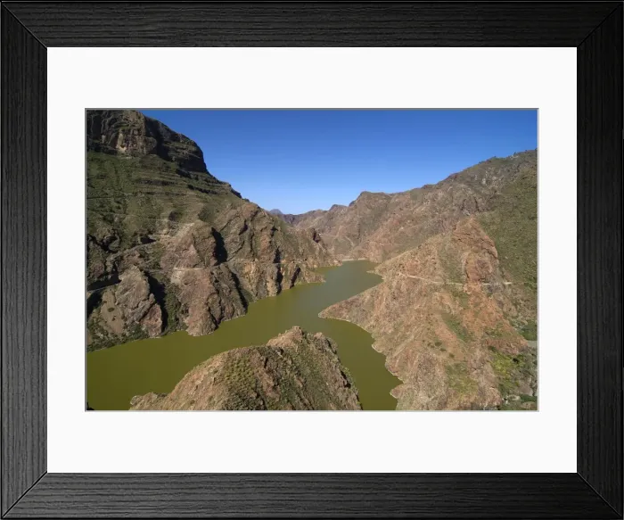 Framed Print : Presa del Paralillo near Acusa, Gran Canaria, Canary Islands, Spain, Europe Framed Print : Presa del Paralillo near Acusa, Gran Canaria, Canary Islands, Spain, Europe