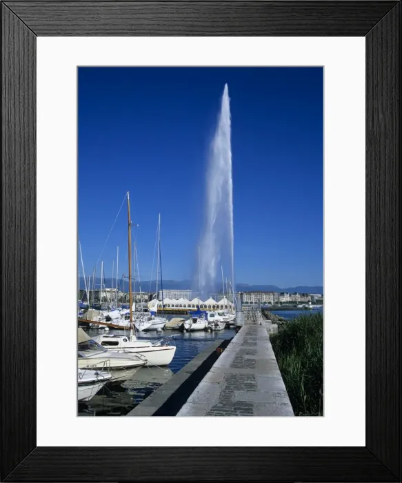Framed Print : Jet d eau (water jet), Lake Geneva, Geneva, Switzerland, Europe Framed Print : Jet d eau (water jet), Lake Geneva, Geneva, Switzerland, Europe