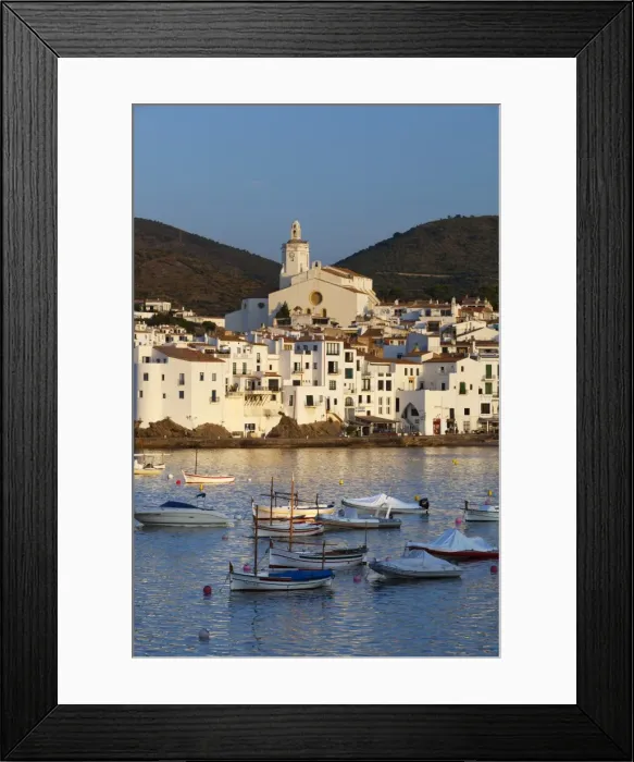Framed Print : Harbour and town, Cadaques, Costa Brava, Catalonia, Spain, Mediterranean, Europe Framed Print : Harbour and town, Cadaques, Costa Brava, Catalonia, Spain, Mediterranean, Europe