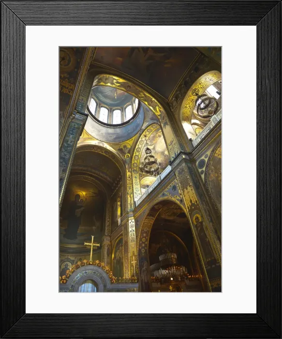 Framed Print : St. Vladimirs Cathedral interior, Kiev, Ukraine, Europe